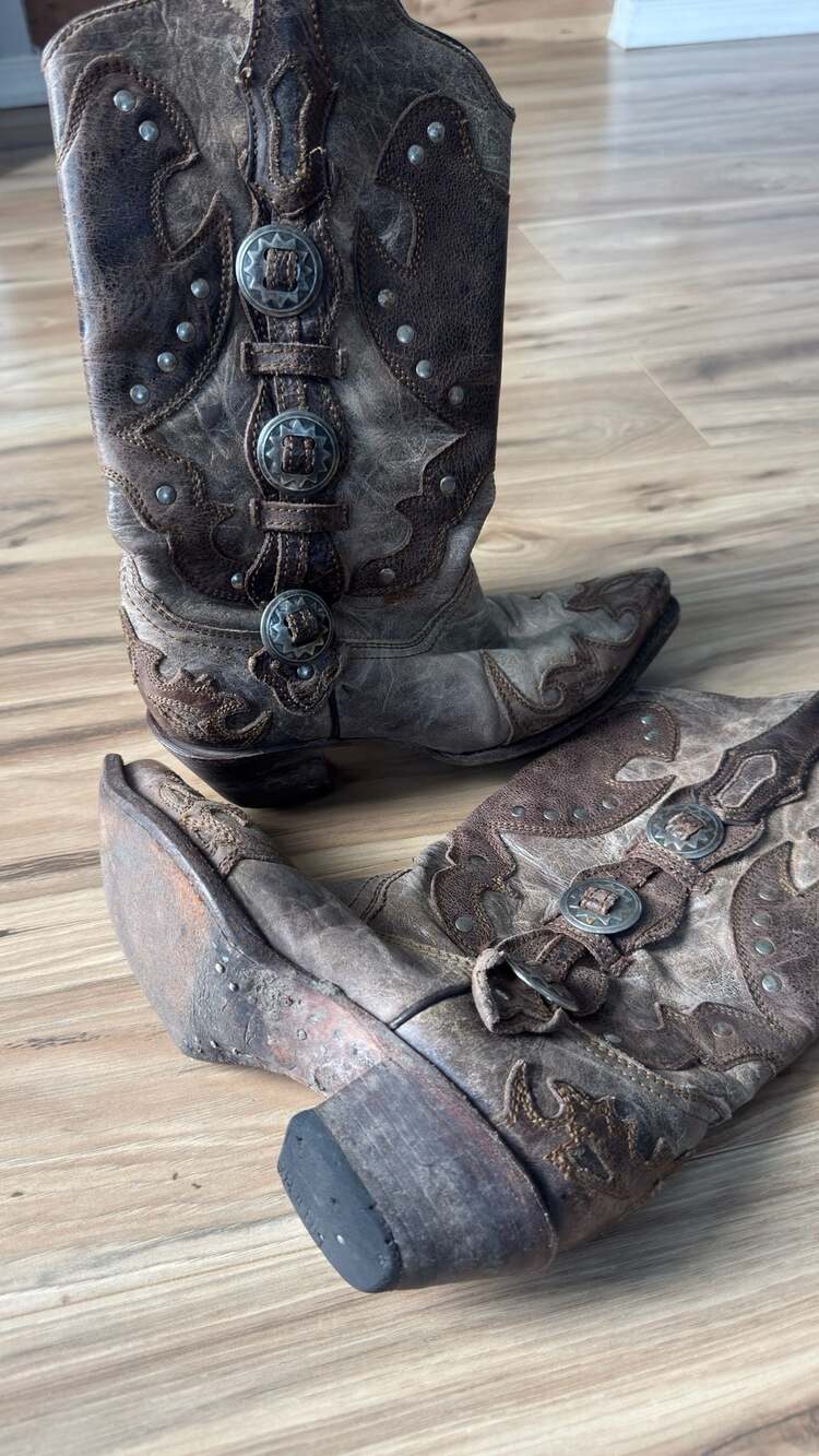Corral Western Boots Size 8 W Brown Concho